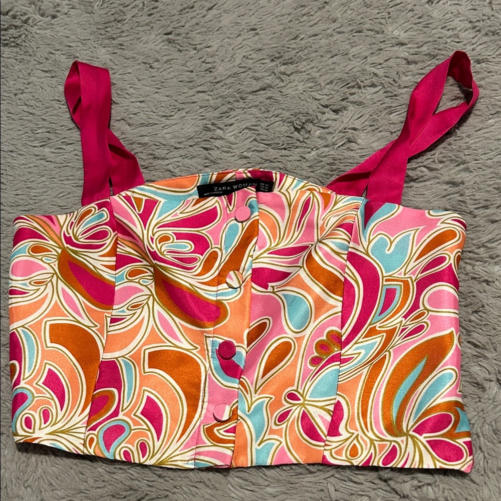 Zara Women's Colorful Swirl Tank Top